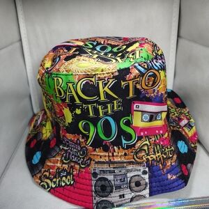 Retro Vintage "Back To The 90s"  Fisherman Bucket Hat Old Skool Summer Beach